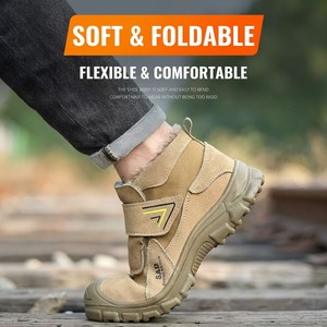 Winter Welder Safety Shoes Fleece Lined <strong>Warm</strong> <strong>Work</strong> <strong>Boots</strong> Steel Toe Anti-smash Fire Resistant Spark Proof Puncture Proof <strong>Boots</strong> - Product Image 5