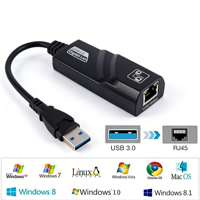 Adaptador Ethernet USB 3.0 a RJ45, convertidor para ordenador portátil, extensor USB sin controlador, tarjeta de red USB de alta velocidad para escritorio, Gigabit