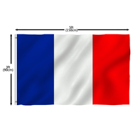 Drapeau de la Fête Nationale Française 3x5 pieds, 100% polyester, imperméable, impression de haute qualité, prix usine