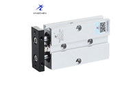 Cilindro Neumático de Doble Vástago Serie TDA, Cilindro de Aire Compacto de Doble Acción para Automatización Industrial