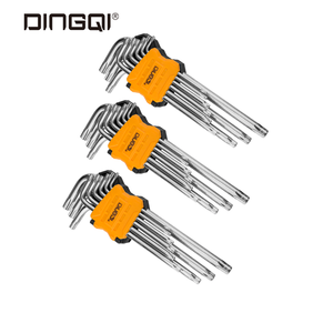 DingQi Set di 9 Chiavi Esagonali Torx Extra <span class=keywords><strong>Lunghe</strong></span> Personalizzate con Trattamento Superficiale in Zinco - Product Image 1