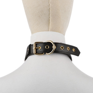<span class=keywords><strong>Collar</strong></span> fetiche de sujeción corporal Bdsm Bondage de estilo único <span class=keywords><strong>Collar</strong></span> con forma de signo con correa de cadena para esclavo sumiso - Product Image 3