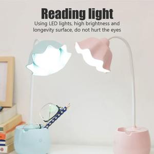 Lampe de bureau à LED à intensité variable, protection des yeux, lampe portable, rechargeable par USB, support porte-stylo, lumière multifonction - Product Image 2
