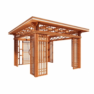Gazebo de Aluminio de Estilo Chino Personalizado de Fábrica, para Patios y Jardines Exteriores, Resistente al Agua, al Viento y a la Corrosión - Product Image 2
