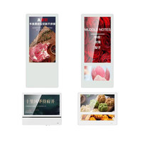 Kiosque à écran tactile vertical ultra-fin sur pied, affichage numérique LCD pour la publicité d'eau en intérieur, centres commerciaux