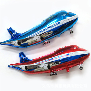 43 * 87 large passenger aircraft fighter aircraft general mobilization aluminum foil balloon, liftoff ball birthday <strong>background</strong> - Product Image 1