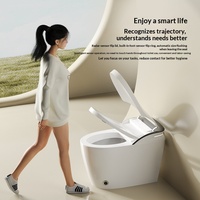 Nouvelle toilette intelligente à éclairage intégré, entièrement automatique, avec fonction de lavage des fesses, électrique, murale, pour hôtels, appartements, vente en gros