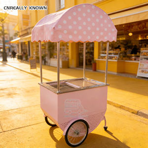 Carrito de helados comercial con ruedas de fibra de vidrio para festivales callejeros, parques, playa, negocios y emprendimientos. - Product Image 6