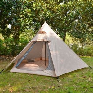 Tentes chaudes avec cheminée, résistantes au vent, en toile d'aluminium et PVC, pour le camping en plein air en hiver - Product Image 5