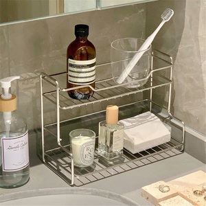 Moderna Bandeja Organizadora de Esquina para Baño, para Uso en Hoteles, Almacenamiento de Toallas, Cosméticos, Artículos de Escritorio, Clasificación de Objetos Diversos, Aleación de Zinc - Product Image 4