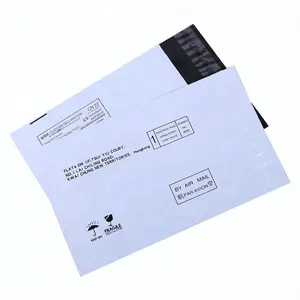 Self-adhesive packing list enclosed plastic envelope flyers plastic courier mailing bags with pocket