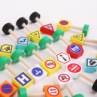 Personnalisé Montessori Bébé En Bois Rue Route Panneau De Circulation Blocs Cognitifs Jeux Éducatifs Jouer Maison Apprentissage Cadeau Jouets pour Enfants