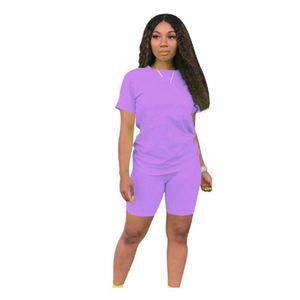 New 2 Piece Set <strong>Women</strong> Summer <strong>2021</strong> New Color Cotton Solid Color Short Suit <strong>Urban</strong> Casual <strong>Clothing</strong> - Product Image 3