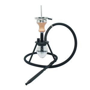 Cachimba Clásica Pequeña de Vidrio en Oferta, Nuevo Diseño con Base de Aluminio y Cachimba Triangular, <span class=keywords><strong>Cachimbas</strong></span> Clásicas al por Mayor - Product Image 1