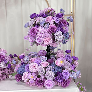 Arco Floral Artificial de Seda de Lujo en Color Morado con Flores Realistas, Ecológico, para Decoración de Fondo en Bodas y Eventos Escolares - Product Image 3