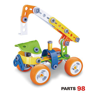 Ensemble de jouets de construction en plastique pour enfants, voitures à construire soi-même, modèle de véhicule STEM, jouets éducatifs pour la vente en gros - Product Image 2