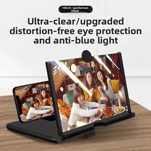 Loupe d'écran pliable HD 3D légère de 10 pouces avec support de téléphone de bureau extractible pour le streaming vidéo et la visualisation de films - Product Image 5
