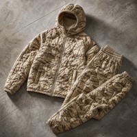 Ensemble de survêtement fonctionnel matelassé camouflage personnalisé MOUNTNEVE, veste à capuche et pantalon de jogging rembourrés, style streetwear, OEM