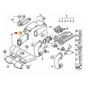 Tuyau d'admission d'air pour BMW Série 3 E90, pièce de rechange moteur 13717795284 - Product Image 3