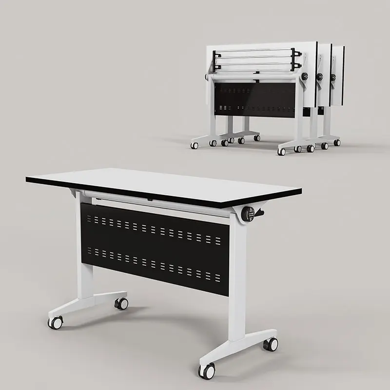 Vente en gros fabricant de meubles commerciaux bureau d'étude pliable avec roues table pliante de conférence moderne