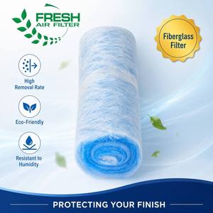 El lado de barlovento es verde, el lado de <span class=keywords><strong>sotavento</strong></span> es blanco, cabina de pulverización, filtro de aire de fibra de vidrio, rollo de medios de filtro de parada de pintura a la G3-G4 - Product Image 5