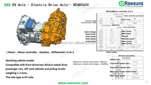 Kit de conversion EV 55 kW 110 kW 350 V READ2982 Moteur et boîte de vitesses avec différentiel pour buggy tout-terrain 4x4, véhicule de tourisme, camion de tourisme - Product Image 2