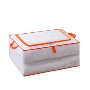Under Bed <b>Storage</b> Bags Orange Mesh Rectangle Stackable Waterproof Organizer For <b>Clothes</b> Quilts Bedroom Use - Product Image 5