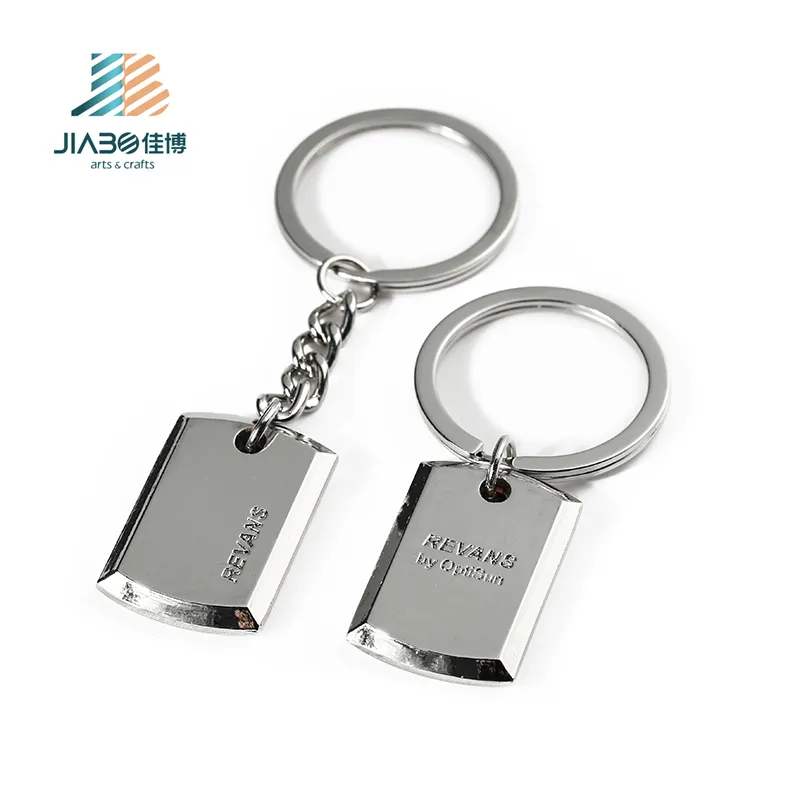 Custom Zinc Alloy Metal Keychain Silver Metallic Engrave Logo Llaveros 3D Shape Keychain Keyring With New Design