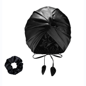 Lot de 2 chouchous de nuit pour femmes avec <span class=keywords><strong>bonnet</strong></span> de nuit, <span class=keywords><strong>bonnet</strong></span> en satin pour salon de beauté, turban réversible en satin de soie, bonnets de luxe en satin pour cheveux - Product Image 5