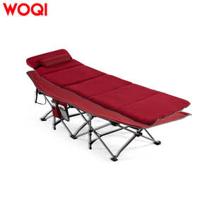 Lit de voyage pour bébé WOQI, cadre en acier moderne, design pliable rétractable, matelas confortable et sac de transport - Product Image 1