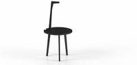 Table d'appoint minimaliste en bois, structure sculpturale unique à trois pieds, mobilier artistique pour salon, chambre, hôtel