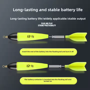 ABS sensible à double usage 10g 15g 20g <span class=keywords><strong>flotteur</strong></span> de pêche en roche longue portée queue de fusée glissière lumineuse en plastique pour la pêche de jour et de nuit - Product Image 3