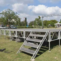 Certifié TUV 4ftx8ft Portable extérieur en alliage d'aluminium verre Truss Table d'affichage événements Concerts voiture spectacles-1.22*2.44m taille étapes