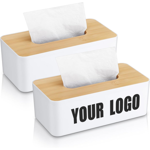 Support promotionnel pour boîte de mouchoirs en papier, cadeau publicitaire de luxe pour bureau, maison, voiture avec logo personnalisé - Product Image 2