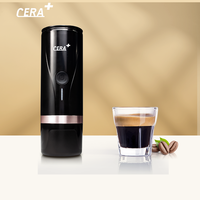 Mini machine à café expresso - Alimentée par batterie - Contrôle de la température programmable - Infusion multi-usages - Pour voiture, maison, extérieur