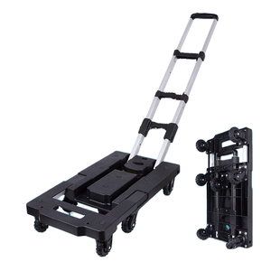 รถเข็นกระเป๋าเดินทางแบบพกพาพับเก็บได้รถเข็นสำหรับขนส่งสนามบินโรงแรมมีล้อขนาด7ล้อ - Product Image 1