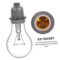 Douille de lampe E27 en métal porcelaine aluminium durable Douille polyvalente pour l'intérieur et l'extérieur avec vis en plastique
