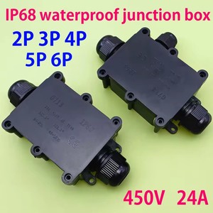 IP68 av V 24A مقاوم للماء كهربائي <span class=keywords><strong>2</strong></span>/<span class=keywords><strong>3</strong></span>/4/Way كابل حاوية كتلة توصيل حماية خط توصيل الأسلاك Acces - Product Image 5