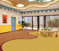 Revêtement de sol vinyle hétérogène commercial résistant aux plis, couleur personnalisée, pour projets de décoration de couloirs d'hôtels