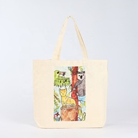 Sac fourre-tout en toile à motifs rayés imprimés personnalisés Sac de sport pour le maquillage Sac de sport en toile de coton avec logo personnalisé
