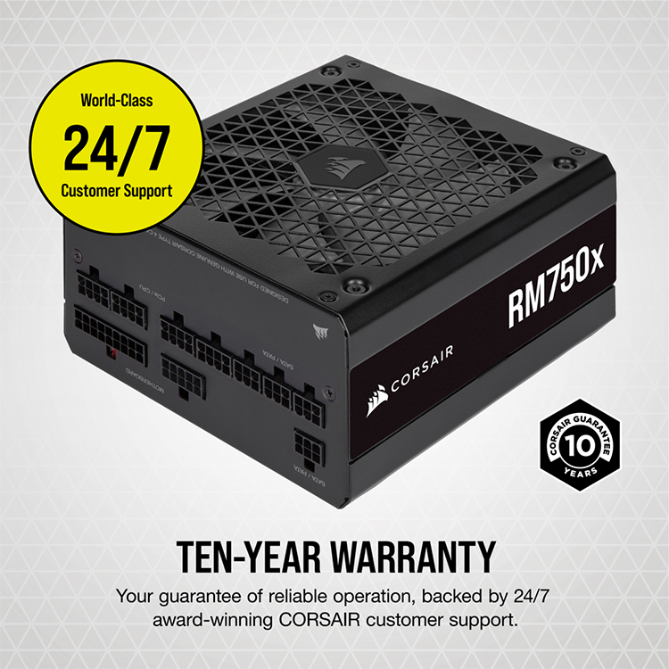 CORSAIR RMx Series RM750x 750W Gold Power Supply for RTX