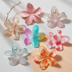 Frangipani Hair Clip Spring Clip Pearl Colored Macarons Daily Use High Quality Hair Accessories - Product Image 3