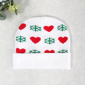 Chapeau jacquard automne et hiver flocon de neige amour chapeau tricoté de Noël nouveau chapeau tricoté chaud pour hommes et femmes - Product Image 5