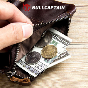 BULLCAPTAIN Custom <b>Mens</b> <b>Wallets</b> Luxury Genuine Leather Blocking <b>RFID</b> <b>Wallet</b> Card Holder Bifold Slim Money Purse <b>WALLETS</b> - Product Image 5
