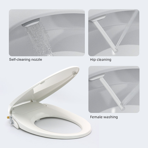 Sedile WC Bidet Non Elettrico Allungato e Rotondo con Chiusura Ammortizzata e Ugello Autopulente Certificato CUPC per Ingrosso <span class=keywords><strong>Bagno</strong></span> - Product Image 5
