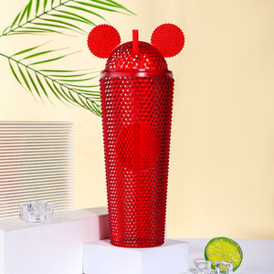 Botellas de Agua <span class=keywords><strong>con</strong></span> Diseño de <span class=keywords><strong>Mickey</strong></span> y Durian, Gran Capacidad, Color Degradado, Nuevo Diseño, Doble Capa, Plástico, Asa de Mano - Product Image 4
