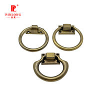 Poignée de meubles en laiton antique plaqué anneau de traction poignée de porte matériel de chaise accessoires de meubles grands anneaux