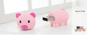 Nueva Memoria USB Personalizada con Diseño de Cerdito Rosa de Dibujos Animados, Regalo Creativo para Niñas, 4G 8G 16G 32G - Product Image 5