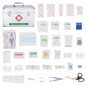 Wedacraftz botiquín de primeros auxilios de aluminio de 10/12/14/16 pulgadas, botiquín de medicina para el hogar con suministros de emergencia - Product Image 6