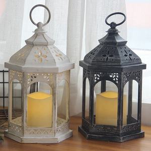 Lanterne de jardin <span class=keywords><strong>LED</strong></span> sans flamme à piles, style bougie, pour Ramadan, étanche IP67, 3 piles AAA incluses, pour extérieur, fête musulmane, en ABS - Product Image 1